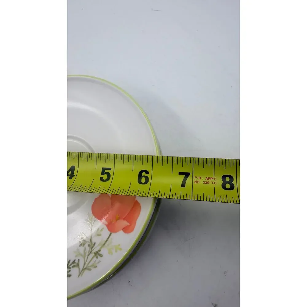 Set of 4 Vintage NORITAKE BRIGHT SIDE 9079 Saucer Japan 6 1/4